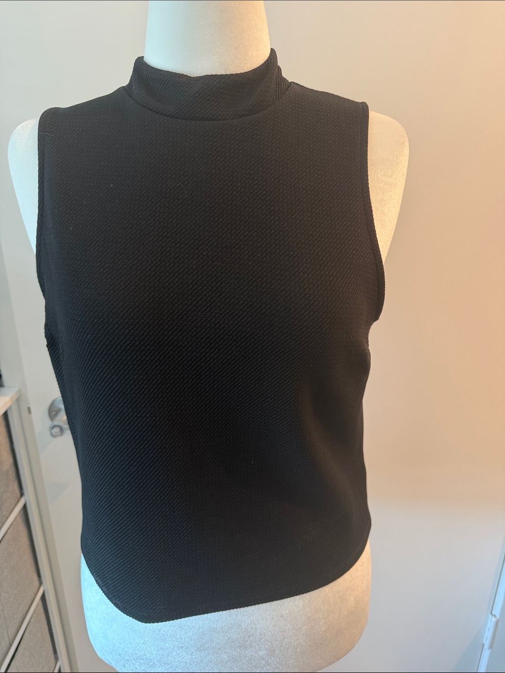 Express Black Mock Neck Sleeveless Tank